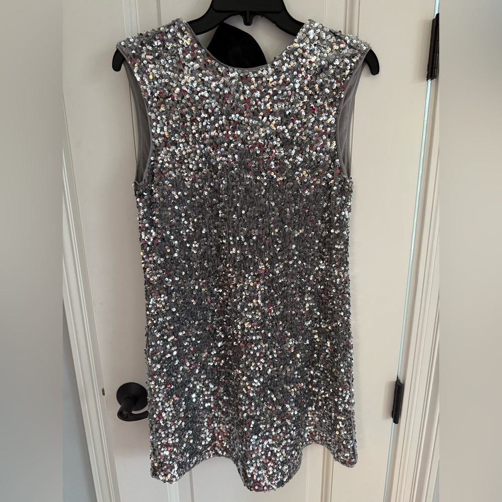 H&M Silver Sequin Mini Dress